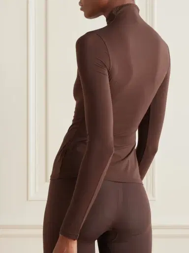 Skims Fits Everybody Turtleneck Top - Cocoa | Thumbnail 3 Skims Fits Everybody Turtleneck Top - Cocoa | Thumbnail 3