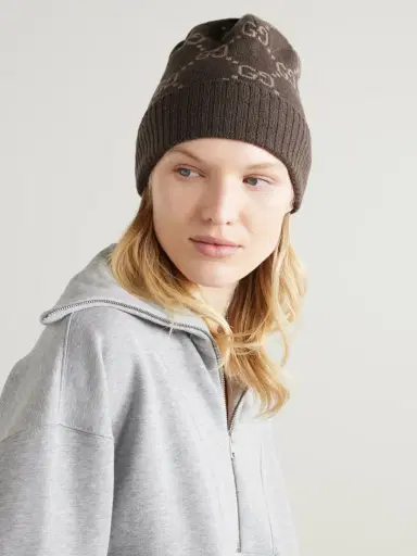 Gucci Cashmere-jacquard Beanie | Thumbnail 2 Gucci Cashmere-jacquard Beanie | Thumbnail 2