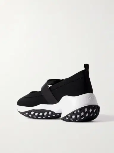 Roger Vivier Viv Run Crystal-embellished Stretch And Leather Sneakers | Thumbnail 3 Roger Vivier Viv Run Crystal-embellished Stretch And Leather Sneakers | Thumbnail 3