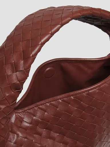 Bottega Veneta Women's Small Hop Intrecciato Leather Hobo Bag | Thumbnail 4 Bottega Veneta Women's Small Hop Intrecciato Leather Hobo Bag | Thumbnail 4