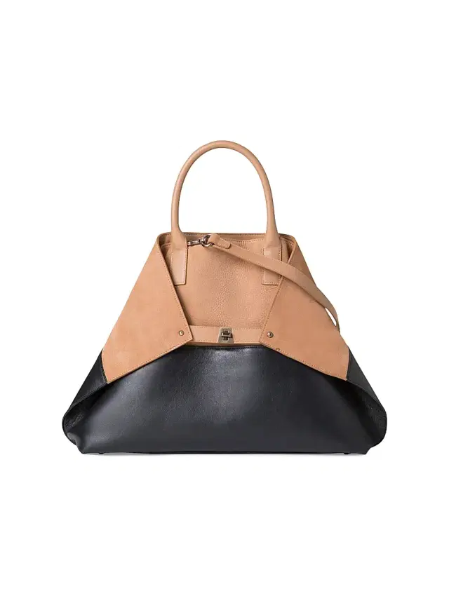 Women's Ai Convertible Leather Shoulder Bag - Camel Black Women's Ai Convertible Leather Shoulder Bag - Camel Black