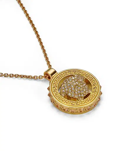 Versace Women's Goldtone Medusa Pendant Necklace - Gold Crystal | Thumbnail 2 Versace Women's Goldtone Medusa Pendant Necklace - Gold Crystal | Thumbnail 2