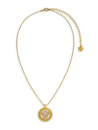 Versace Women's Goldtone Medusa Pendant Necklace - Gold Crystal | Thumbnail 1 Versace Women's Goldtone Medusa Pendant Necklace - Gold Crystal | Thumbnail 1