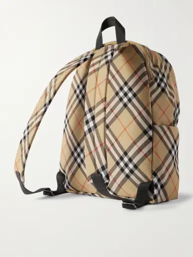 Burberry Checked Coated-Canvas Backpack - Men | Thumbnail 3 Burberry Checked Coated-Canvas Backpack - Men | Thumbnail 3