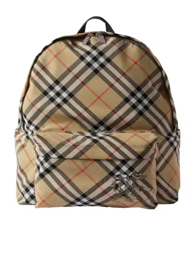 Burberry Checked Coated-Canvas Backpack - Men | Thumbnail 1 Burberry Checked Coated-Canvas Backpack - Men | Thumbnail 1