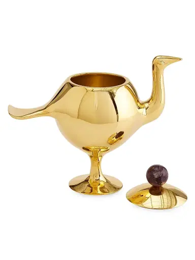 Jonathan Adler Brass & Amethyst Bird Box - Brass | Thumbnail 2 Jonathan Adler Brass & Amethyst Bird Box - Brass | Thumbnail 2