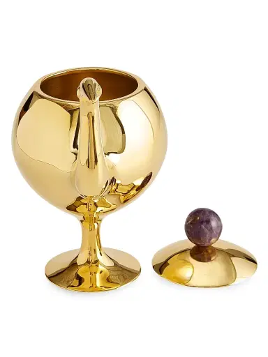 Jonathan Adler Brass & Amethyst Bird Box - Brass | Thumbnail 4 Jonathan Adler Brass & Amethyst Bird Box - Brass | Thumbnail 4