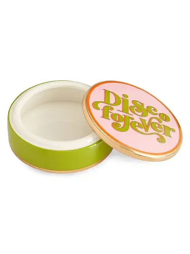 Jonathan Adler Deep Thoughts "Disco Forever" Porcelain Box - Green Pink | Thumbnail 2 Jonathan Adler Deep Thoughts "Disco Forever" Porcelain Box - Green Pink | Thumbnail 2