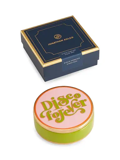 Jonathan Adler Deep Thoughts "Disco Forever" Porcelain Box - Green Pink | Thumbnail 3 Jonathan Adler Deep Thoughts "Disco Forever" Porcelain Box - Green Pink | Thumbnail 3
