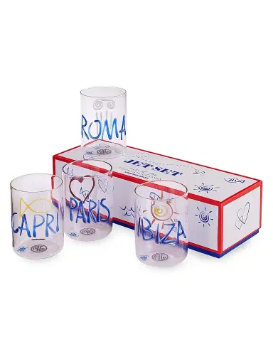 Jonathan Adler Jet Set 4-Piece Glass Set - Clear | Thumbnail 2 Jonathan Adler Jet Set 4-Piece Glass Set - Clear | Thumbnail 2