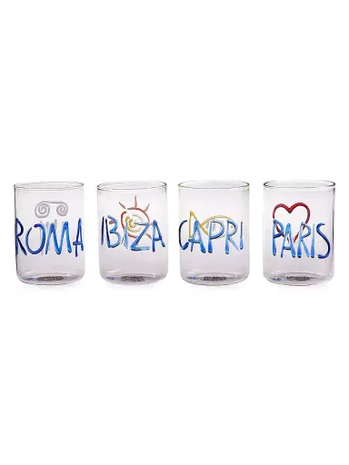 Jonathan Adler Jet Set 4-Piece Glass Set - Clear | Thumbnail 1 Jonathan Adler Jet Set 4-Piece Glass Set - Clear | Thumbnail 1