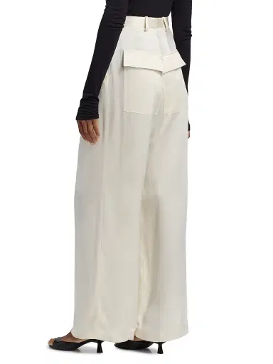 Lapointe Women's Relaxed Pleated Satin Pants | Thumbnail 5 Lapointe Women's Relaxed Pleated Satin Pants | Thumbnail 5