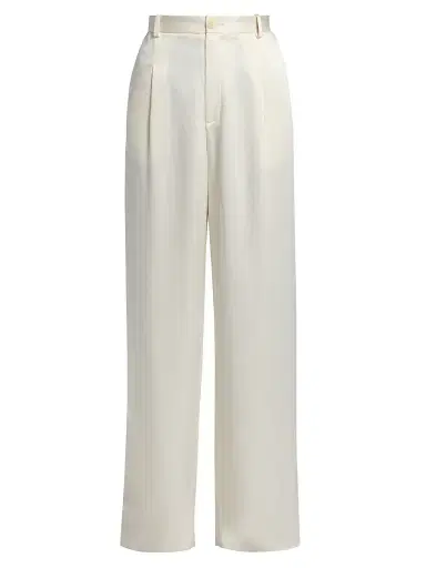 Lapointe Women's Relaxed Pleated Satin Pants | Thumbnail 1 Lapointe Women's Relaxed Pleated Satin Pants | Thumbnail 1