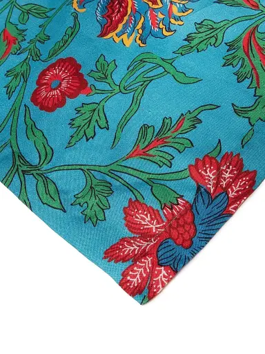 La DoubleJ Table Runner (19.6'' x 63'') - Dragon Flower Turquoise | Thumbnail 2 La DoubleJ Table Runner (19.6'' x 63'') - Dragon Flower Turquoise | Thumbnail 2