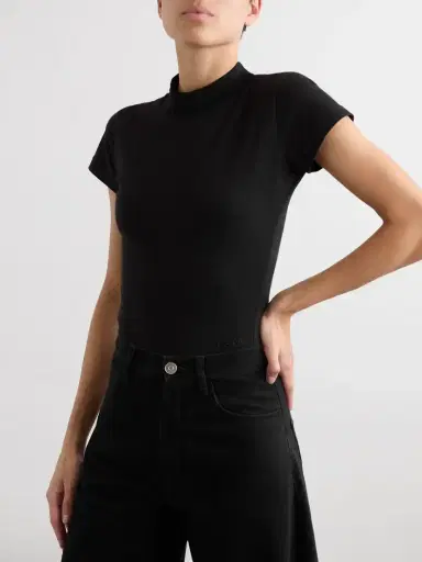 Alaïa Embroidered Stretch-cotton Jersey Bodysuit | Thumbnail 3 Alaïa Embroidered Stretch-cotton Jersey Bodysuit | Thumbnail 3