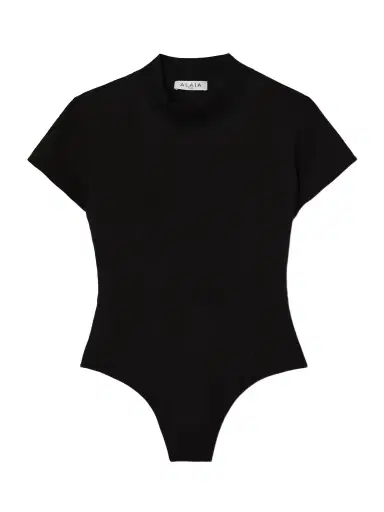 Alaïa Embroidered Stretch-cotton Jersey Bodysuit | Thumbnail 1 Alaïa Embroidered Stretch-cotton Jersey Bodysuit | Thumbnail 1