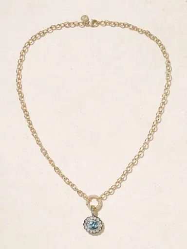 Marlo Laz Alexandra 14-karat Gold, Aquamarine And Diamond Necklace | Thumbnail 4 Marlo Laz Alexandra 14-karat Gold, Aquamarine And Diamond Necklace | Thumbnail 4
