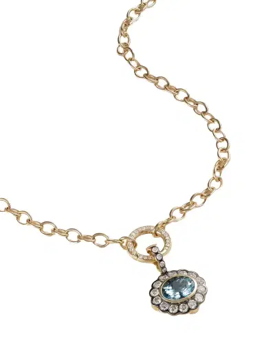 Marlo Laz Alexandra 14-karat Gold, Aquamarine And Diamond Necklace | Thumbnail 1 Marlo Laz Alexandra 14-karat Gold, Aquamarine And Diamond Necklace | Thumbnail 1