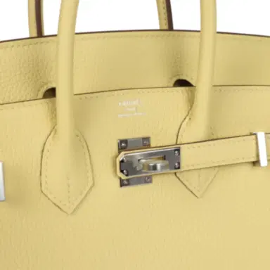 HERMÈS Hermes Birkin 25 Jaune Poussin Togo Palladium Hardware | Thumbnail 7 HERMÈS Hermes Birkin 25 Jaune Poussin Togo Palladium Hardware | Thumbnail 7
