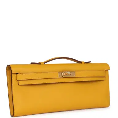 HERMÈS Hermes Kelly Cut Jaune Ambre Swift Gold Hardware | Thumbnail 2 HERMÈS Hermes Kelly Cut Jaune Ambre Swift Gold Hardware | Thumbnail 2
