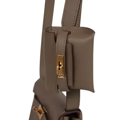 HERMÈS Hermes Kelly Moove Etoupe Swift Gold Hardware | Thumbnail 9 HERMÈS Hermes Kelly Moove Etoupe Swift Gold Hardware | Thumbnail 9
