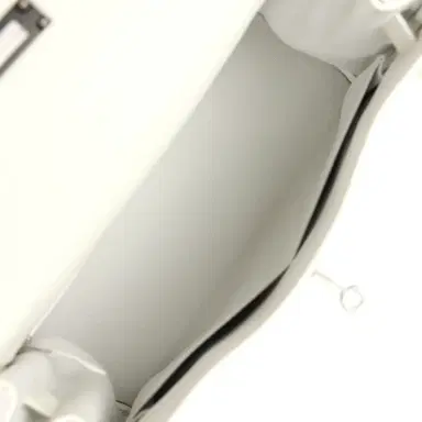HERMÈS Hermes Kelly Retourne 28 White Clemence Palladium Hardware | Thumbnail 8 HERMÈS Hermes Kelly Retourne 28 White Clemence Palladium Hardware | Thumbnail 8