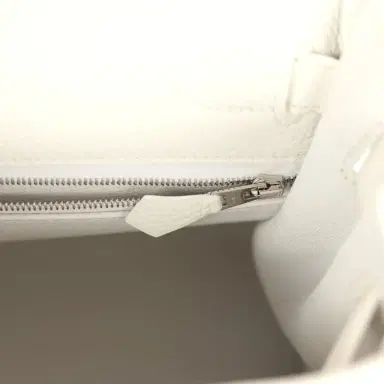 HERMÈS Hermes Kelly Retourne 28 White Clemence Palladium Hardware | Thumbnail 9 HERMÈS Hermes Kelly Retourne 28 White Clemence Palladium Hardware | Thumbnail 9