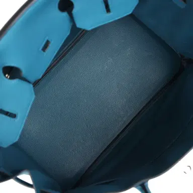 HERMÈS Pre-owned Hermes Birkin 35 Cobalt Togo Palladium Hardware | Thumbnail 8 HERMÈS Pre-owned Hermes Birkin 35 Cobalt Togo Palladium Hardware | Thumbnail 8