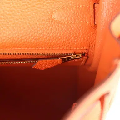 HERMÈS Pre-owned Hermes Kelly Retourne 35 Orange Togo Gold Hardware | Thumbnail 9 HERMÈS Pre-owned Hermes Kelly Retourne 35 Orange Togo Gold Hardware | Thumbnail 9