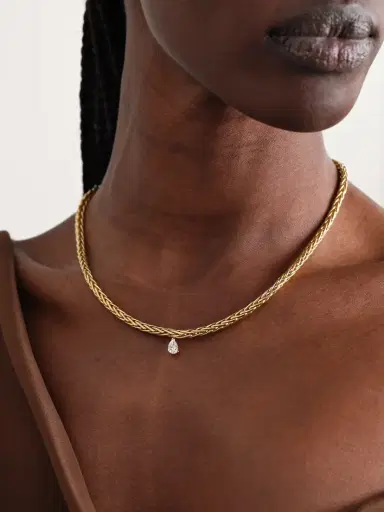 Yvonne Léon 18-karat Gold Diamond Necklace | Thumbnail 2 Yvonne Léon 18-karat Gold Diamond Necklace | Thumbnail 2