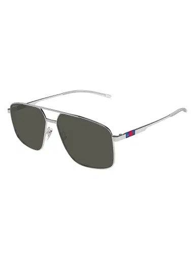 Gucci Men's Details GG1676S 60MM Pilot Sunglasses - Dark Grey Silver | Thumbnail 1 Gucci Men's Details GG1676S 60MM Pilot Sunglasses - Dark Grey Silver | Thumbnail 1
