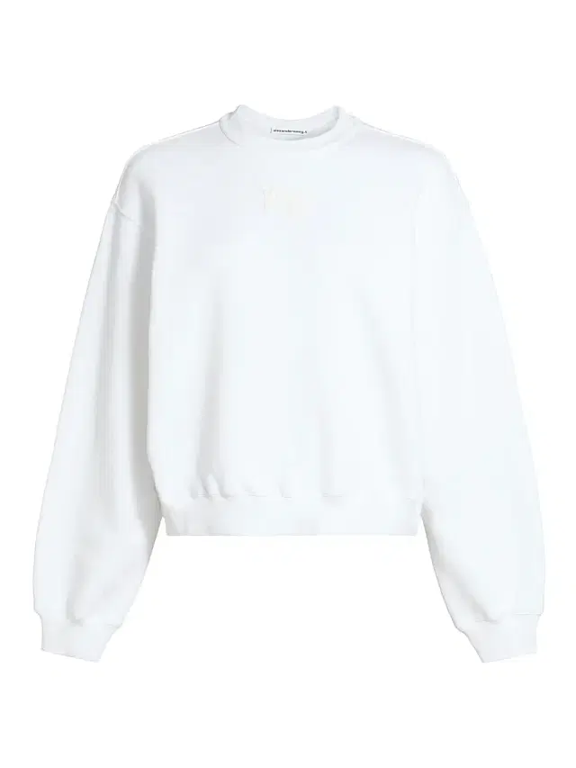Women's Essential Terry Puff Logo Sweatshirt - White Women's Essential Terry Puff Logo Sweatshirt - White