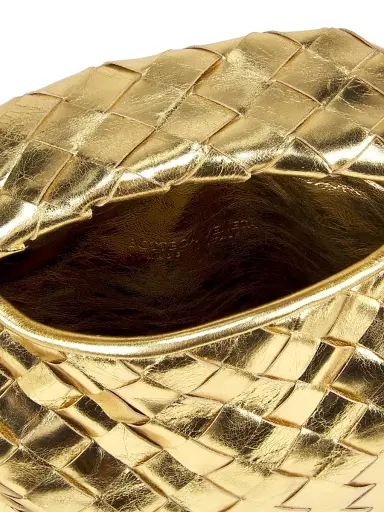 Bottega Veneta Women's Mini Hop Intrecciato Metallic Leather Bag - Gold | Thumbnail 5 Bottega Veneta Women's Mini Hop Intrecciato Metallic Leather Bag - Gold | Thumbnail 5