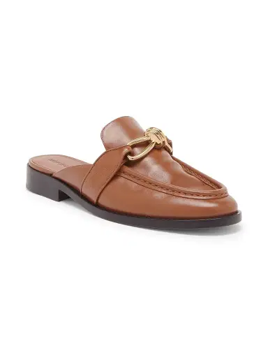 Bottega Veneta Women's Astaire Knot-Accented Leather Mules - New Amber - Size 5 | Thumbnail 2 Bottega Veneta Women's Astaire Knot-Accented Leather Mules - New Amber - Size 5 | Thumbnail 2