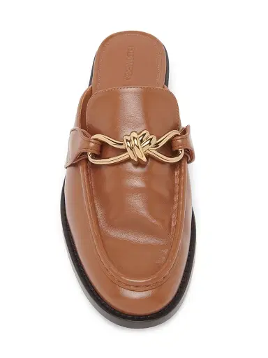 Bottega Veneta Women's Astaire Knot-Accented Leather Mules - New Amber - Size 5 | Thumbnail 4 Bottega Veneta Women's Astaire Knot-Accented Leather Mules - New Amber - Size 5 | Thumbnail 4