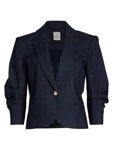 Cinq à Sept Women's Petit Khloe Denim Blazer - Indigo - Size 14 | Thumbnail 1 Cinq à Sept Women's Petit Khloe Denim Blazer - Indigo - Size 14 | Thumbnail 1