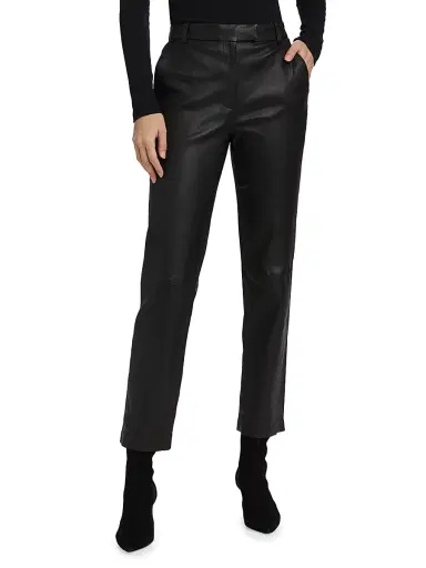 SPRWMN Women's Sophia Leather CropPants - Black | Thumbnail 3 SPRWMN Women's Sophia Leather CropPants - Black | Thumbnail 3