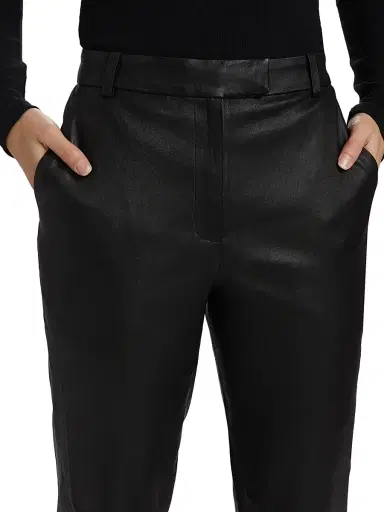 SPRWMN Women's Sophia Leather CropPants - Black | Thumbnail 6 SPRWMN Women's Sophia Leather CropPants - Black | Thumbnail 6