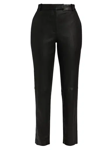 SPRWMN Women's Sophia Leather CropPants - Black | Thumbnail 1 SPRWMN Women's Sophia Leather CropPants - Black | Thumbnail 1