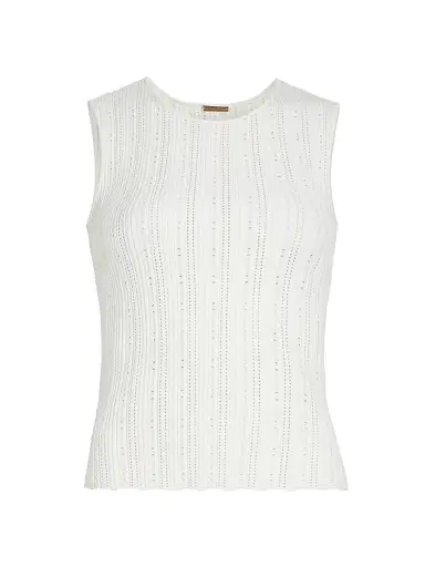 Adam Lippes Women's Pointelle Jacquard Top - Ivory - Size XL | Thumbnail 1 Adam Lippes Women's Pointelle Jacquard Top - Ivory - Size XL | Thumbnail 1