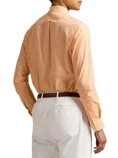 Polo Ralph Lauren Men's Gingham Stretch Poplin Shirt | Thumbnail 4 Polo Ralph Lauren Men's Gingham Stretch Poplin Shirt | Thumbnail 4