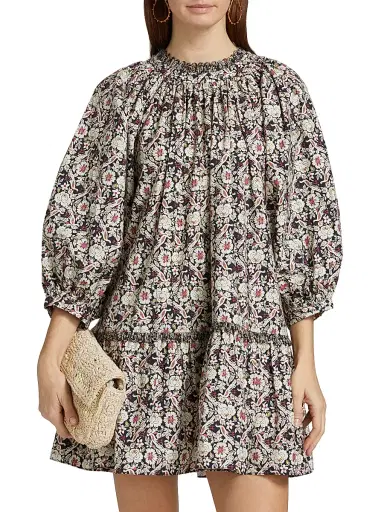 Rhode Women's Angelica Cotton Printed Minidress | Thumbnail 3 Rhode Women's Angelica Cotton Printed Minidress | Thumbnail 3