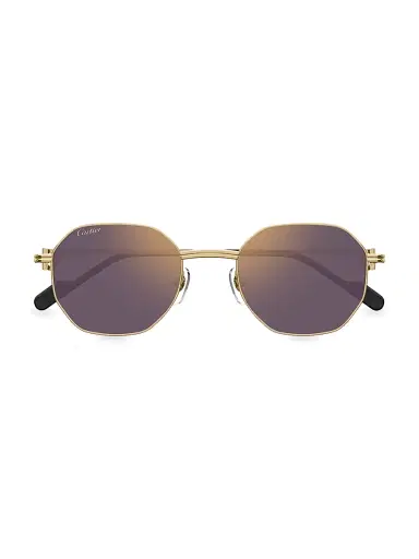 Cartier Women's Première De 50MM Round Sunglasses - Purple Amber Gold | Thumbnail 2 Cartier Women's Première De 50MM Round Sunglasses - Purple Amber Gold | Thumbnail 2
