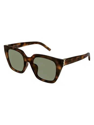 Saint Laurent Women's onogram Hinge 51 Cat-Eye Sunglasses - Green Havana | Thumbnail 1 Saint Laurent Women's onogram Hinge 51 Cat-Eye Sunglasses - Green Havana | Thumbnail 1