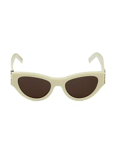 Saint Laurent Women's Color Animation 53MM Cat-Eye Sunglasses - Ivory | Thumbnail 2 Saint Laurent Women's Color Animation 53MM Cat-Eye Sunglasses - Ivory | Thumbnail 2
