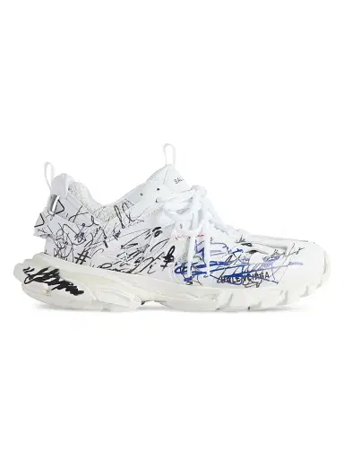 Balenciaga Women's Track Autographed Sneakers - White Multi | Thumbnail 1 Balenciaga Women's Track Autographed Sneakers - White Multi | Thumbnail 1