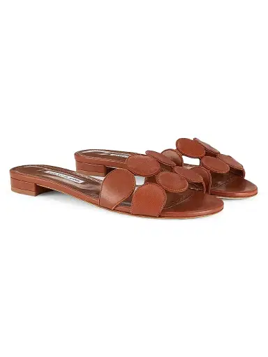 Manolo Blahnik Women's Haribal Leather Sandals - Medium Brown - Size 5 | Thumbnail 2 Manolo Blahnik Women's Haribal Leather Sandals - Medium Brown - Size 5 | Thumbnail 2
