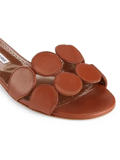 Manolo Blahnik Women's Haribal Leather Sandals - Medium Brown - Size 5 | Thumbnail 5 Manolo Blahnik Women's Haribal Leather Sandals - Medium Brown - Size 5 | Thumbnail 5