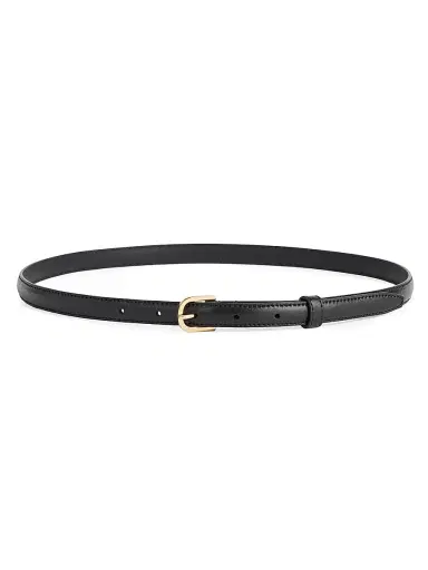 TOTEME Women's Slim Leather Buckled Belt - Black - Size Medium | Thumbnail 1 TOTEME Women's Slim Leather Buckled Belt - Black - Size Medium | Thumbnail 1
