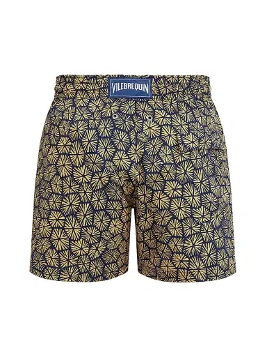Vilebrequin Men's Geometric Carapaces Swim Trunks - Blue Marine | Thumbnail 2 Vilebrequin Men's Geometric Carapaces Swim Trunks - Blue Marine | Thumbnail 2